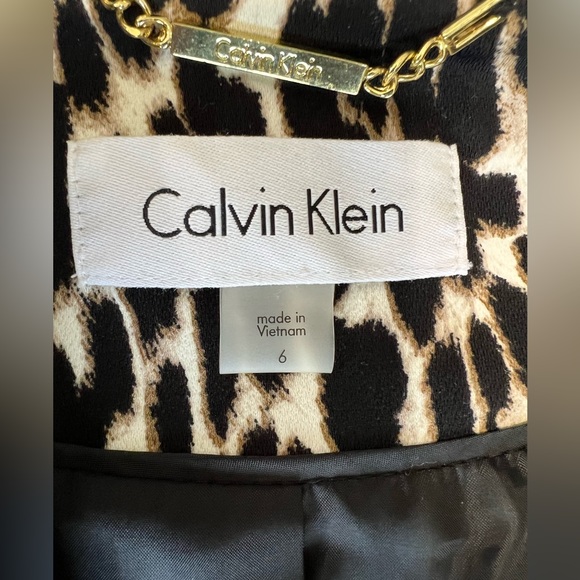NWT! Calvin Klein Leopard Print Dress Jacket Blazer - Picture 8 of 10